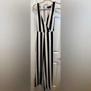 VICI Black and White Striped jumpsuit
